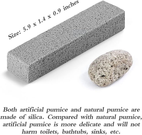 12-Pack Pumice Stone Stick for Toilet Cleaning, Powerfully Cleans Hard Water Rings, Stains, Suitable for Toilet, Sink