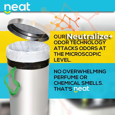 Neat Tall Kitchen 13 Gallon Drawstring Trash Bags - 40 COUNT - Eco-Friendly 50% Recycled Material, Triple Ply, Odor