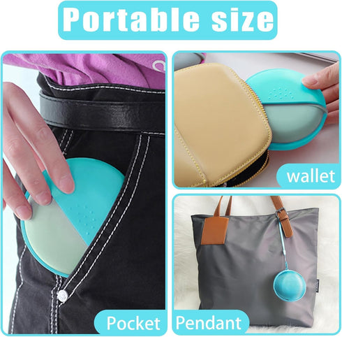 INVODA Travel Pill Organizer Cute Round Pill Box for Purse Compact Medicine Container for Pills, Fish Oil, Vitamins