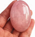 Natural Rose Quartz Oval Palm Pocket Healing Crystal Massage Spa Energy Stone,Healing Crystal for Therapy Geometry Chakra Balancing