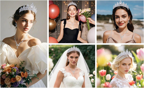 Kamirola Queen Crown and Tiaras, Crystal Headbands for Women and Girls, Bridal and Princess for Wedding Party