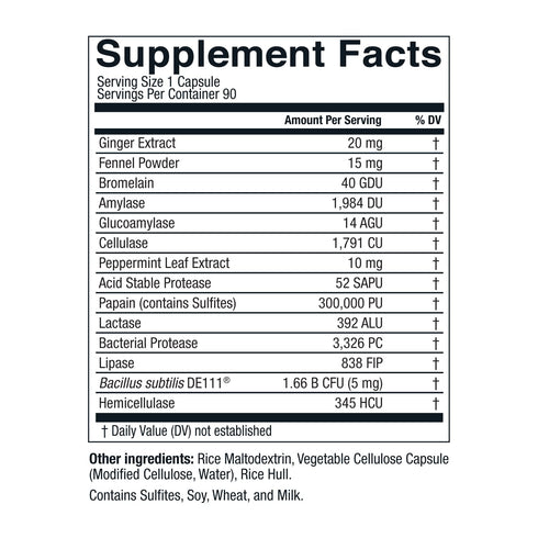 Live Conscious Immediate 90 DigestWell Support - Fast-Acting Digestive Support | Broad Spectrum Enzyme, Probiotic