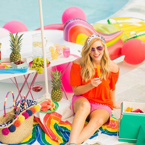 Summer Watermelon Headbands for Women, Tropical Fruit Rhinestone Crystal Wide Top Knot Hair Accessories (Fruit B-White)
