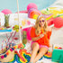 Summer Watermelon Headbands for Women, Tropical Fruit Rhinestone Crystal Wide Top Knot Hair Accessories (Fruit B-White)