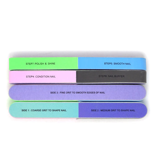 Honbay 6PCS Nail Art Tool Set - Nail File, Nail Buffer, Cosmetic Manicure, 7 Ways