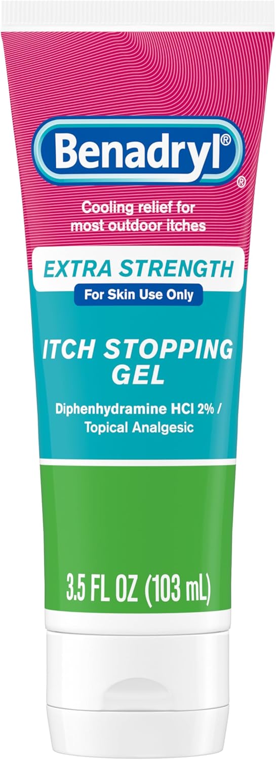 Benadryl Extra Strength Anti-Itch Topical Gel with 2% Diphenhydramine HCI for Itch Relief, 3.5 fl. oz