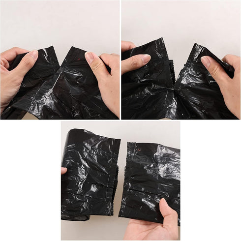 1.2 Gallon Black Garbage Bags, Small Drawstring Trash Bags, 3 Rolls, 110 Counts