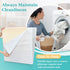 Wedge Pillow Case Cover 25x24x12 - Waterproof Triangle Incline Wedge Pillow Protector with Zipper & Pocket (Cover Only)