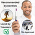 4 Pack Comfort Hold Travel Toothbrush, Folding Medium Bristle Brushes, Compact Size, TSA Approved