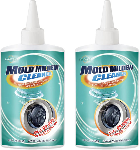 Mold Remover Gel, Household Cleaner for Washing Machine, Refrigerator Strips, Grout Cleaner, 2-Pack
