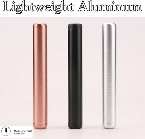 MOTOFITOOL 3-Pack Airtight Metal Pill Containers - Waterproof Travel Storage Tubes, Portable & Lightweight Compact