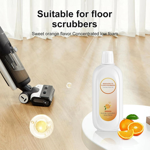 Orange Flavor Floor Cleaning Solution, Compatible with Tineco, Deep Cleans Multiple Hard Floors, 1 Bottle