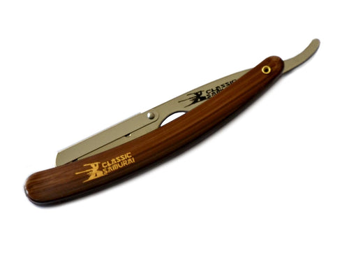 Stainless Steel Professional Barber Folding Straight Edge Razor Shavette Men's Shaving Kit with 200 Count Lord Single