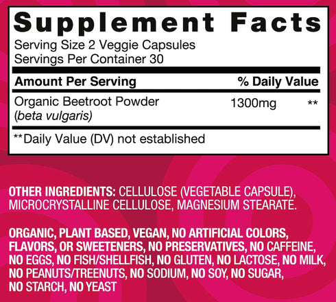 Beet Root, 1300 mg for Enhanced Energy and Circulation