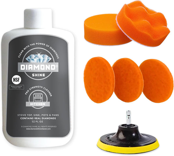 Diamond Shine Ultimate Cooktop Cleaner Combo Pack Smooth Top, Range Top, Ceramic,