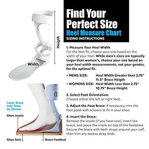 BraceOn AFO Swedish Drop Foot Stabilizer for Walking, Foot Drop Braces for Men, AFO Brace & Foot Boot for Injured Foot,