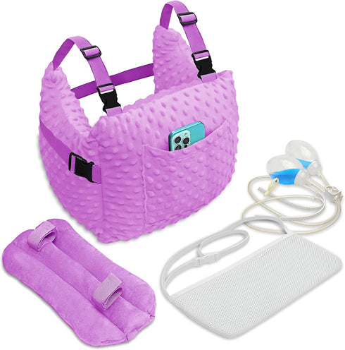 Zomaple Mastectomy Pillow with Strap, Seat Belt Cover & Shower Lanyard -