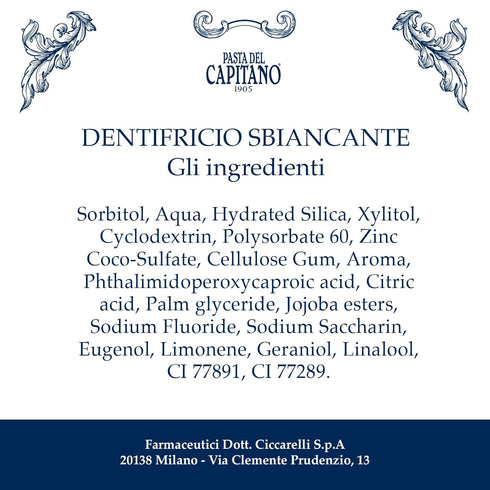 PASTA DEL CAPITANO 1905 (3.57 Oz 101g) Whitening Fl /