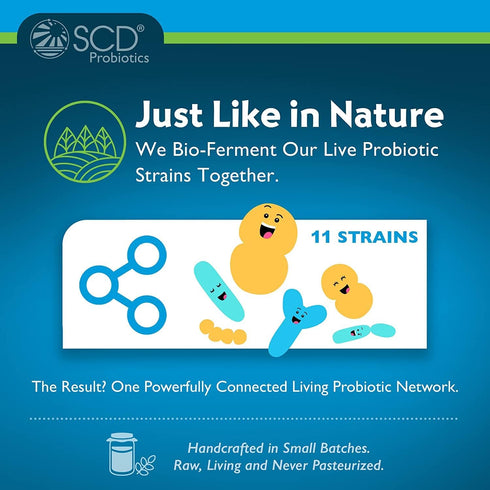 SCD Essential Probiotics for Women, Men, Kids, Toddlers, Liquid Probiotic Supplement for Digestion and Immunity, 11