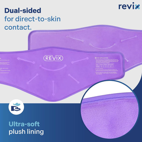REVIX XL Neck Ice Pack Wrap - Reusable Gel Cold Pack for Pain Relief, Inflammation, Hot and Cold Compress