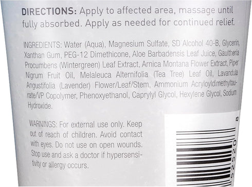PROcure Epsom Salt Rub Gel with Aloe Vera - Soothes Muscle Tension and Aches, 6 Fl Oz (Pack of 2)