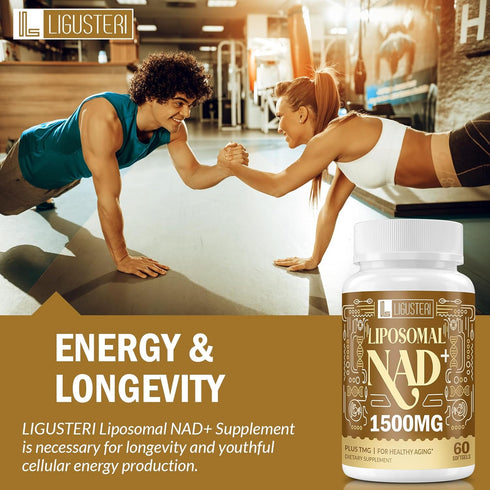 NAD Supplement - Liposomal NAD+ with TMG for Aging Defense & Cellular Energy, 60 Softgels