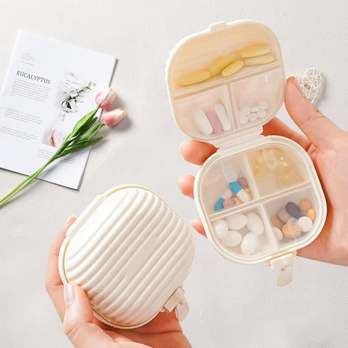 Sekonow 3 Pack 7 Travel Pill Organizer, Compartments Cute Portable Pill Case Small Medicine Organizer Box Vitamin
