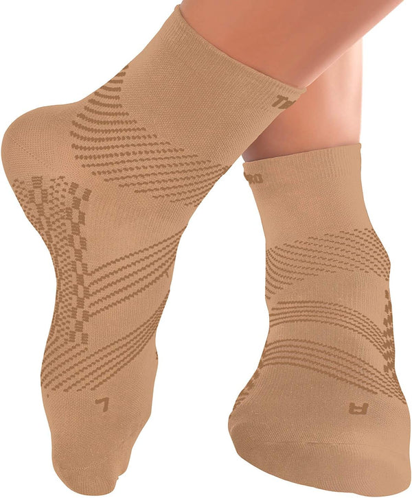 TechWare Pro Plantar Fasciitis Socks - Ankle Compression Socks for Women &
