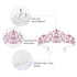 Pink Tiara and Crowns for Girls, Crystal Rhinestone Queen Costume Party Hair Accessories