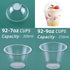 KKONHII 50 Pack 7oz Disposable Dessert Cups, Clear Plastic Cups with Lids, Mini Parfait Cups with No Holes Dome Lids