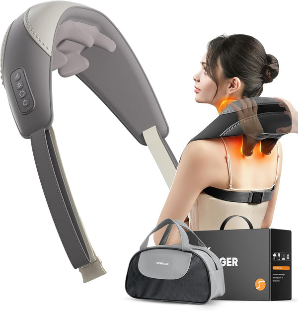 Shiatsu Neck and Shoulder Massager with Heat for Pain Relief Deep Tissue,