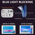 JJWELL 3 Pack Blue Light Reading Glasses for Men, Lightweight Metal Rectangle Semi Rimless Anti Eyestrain Eyeglasses