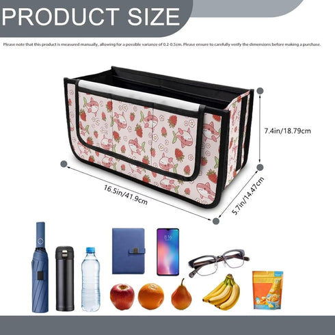 Hechitok Shark Strawberry Walker Bag, Handy Rollator Basket Water Cup Holder, Walker Accessories Storage Bag