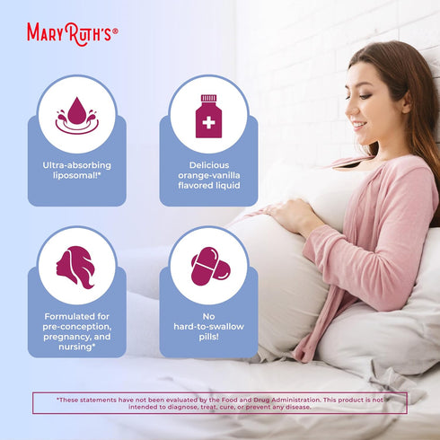 MaryRuth Organics Prenatal & Postnatal Multivitamin for Women | Vegan, Non-GMO, Gluten Free, 30 Servings, Sugar Free