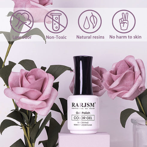 RARJSM Beige Gel Nail Polish, 15ML Neutral Soak Off UV LED Nail Polish Varnish for DIY Nail Art at Home