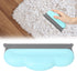 Silicone Cleaning Brush, Multifunctional Cleaning Brush for Pet Hair Removal from Clothes, Sheets, Carpets, Sofas - Elastic Soft Head, Comfortable Grip (5.9 x 2.8 x 0.8in)(blue)
