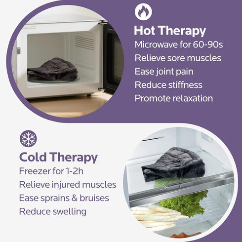 Microwave Heating Pad for Neck Shoulder and Back Pain, Weighted Microwavable Heated Neck Wrap with Lavender Scent