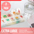Large Weekly Pill Organizer, 2 Pack AM PM Pill Box for Medication, XL 7 Day Organizer with Braille