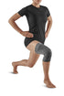Unisex Grey Mid Support Knee Compression Sleeve, Size M