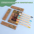 New Bamboo Kids Toothbrushes, Extra Soft Toothbrush for Kids, Natural Toothbrush Set, 6 Pack