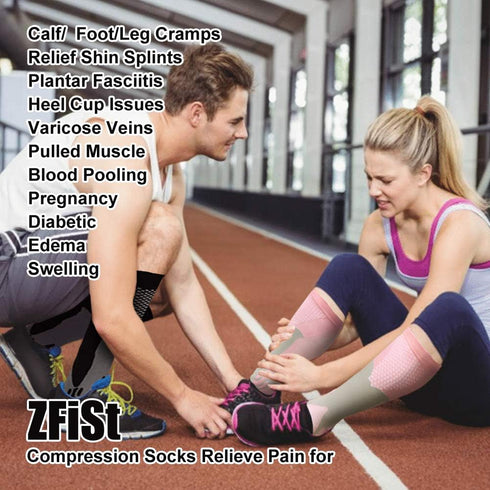 ZFiSt Plus Size Compression Socks for Wide Calves | Ideal for Sports & Nursing