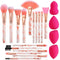 DUAIU Professional Makeup Brushes Set, 16PCS Marble Handle with 4PCs Sponge Blenders, Makeup Tool Kit