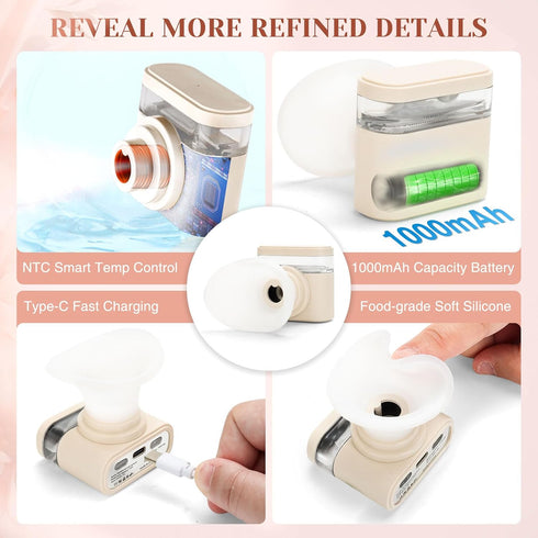 Jepiu 3 Settings, Portable Heated Eye Steamer for Dry Eyes - Heat Warm Moist Heat Therapy to Restore Natural Tears, Dry