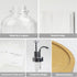 Ezebesta 17OZ Mouthwash Clear Glass Pump Dispenser with Disposable Cups Holder, Refillable Container