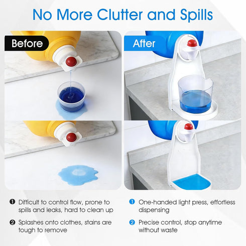 SSFINISH 2 Pack Leaks,Nozzle Laundry Detergent Dispenser Cup Holders,Laundry Detergent Drip Collector and Drip Tray,No