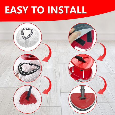 OKcedier 5 Pack 1 2 2 1 Spin Mop Replace Head for O Cedar EasyWring Tank, Includes Microfiber Mop Replacement Refill