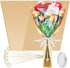 Pinsit 50 PCS Flower Wrapping Paper for Bouquets with 50 PCS Floral Card