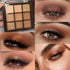Neutral Nude Brown Eye Shadow Palette, Rose Gold Dark Brown Bronze Naked Cream Eyeshadow, Highly Pigmented Natural