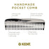 Kent 93T Mini Beard Comb for Men - Wide Tooth Mustache Comb and Beard Combs, Small Pocket Sized Travel Comb