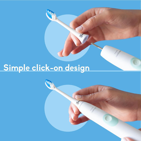 The Humble Co. Plant Based Toothbrush Heads 4pk - BPA-Free, Sustainable, Philips Sonicare Compatible, Advanced Oral Care